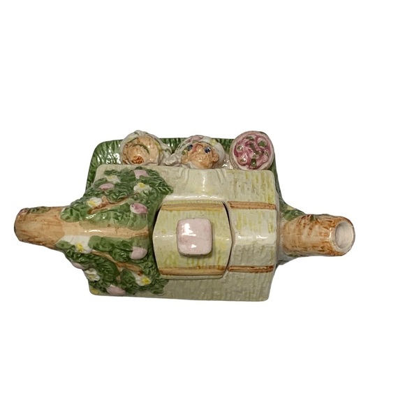 Vintage Teapot Cottage House Apple Tree Porcelain Ceramic 1994 Retro Collectible - Picture 9 of 16